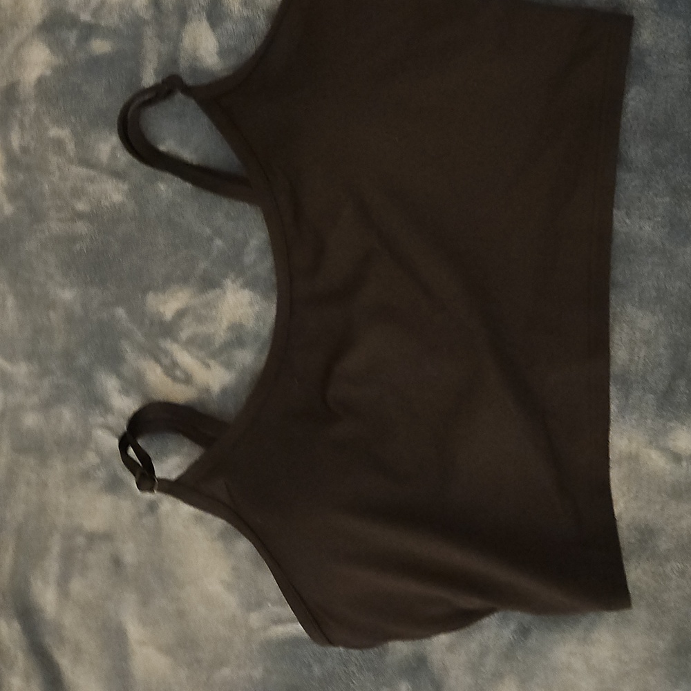 SIZE MEDIUM BRAND IS PINK/  SHELF, Black,  Crop Top/ Sports BRA. $4.99 S/H